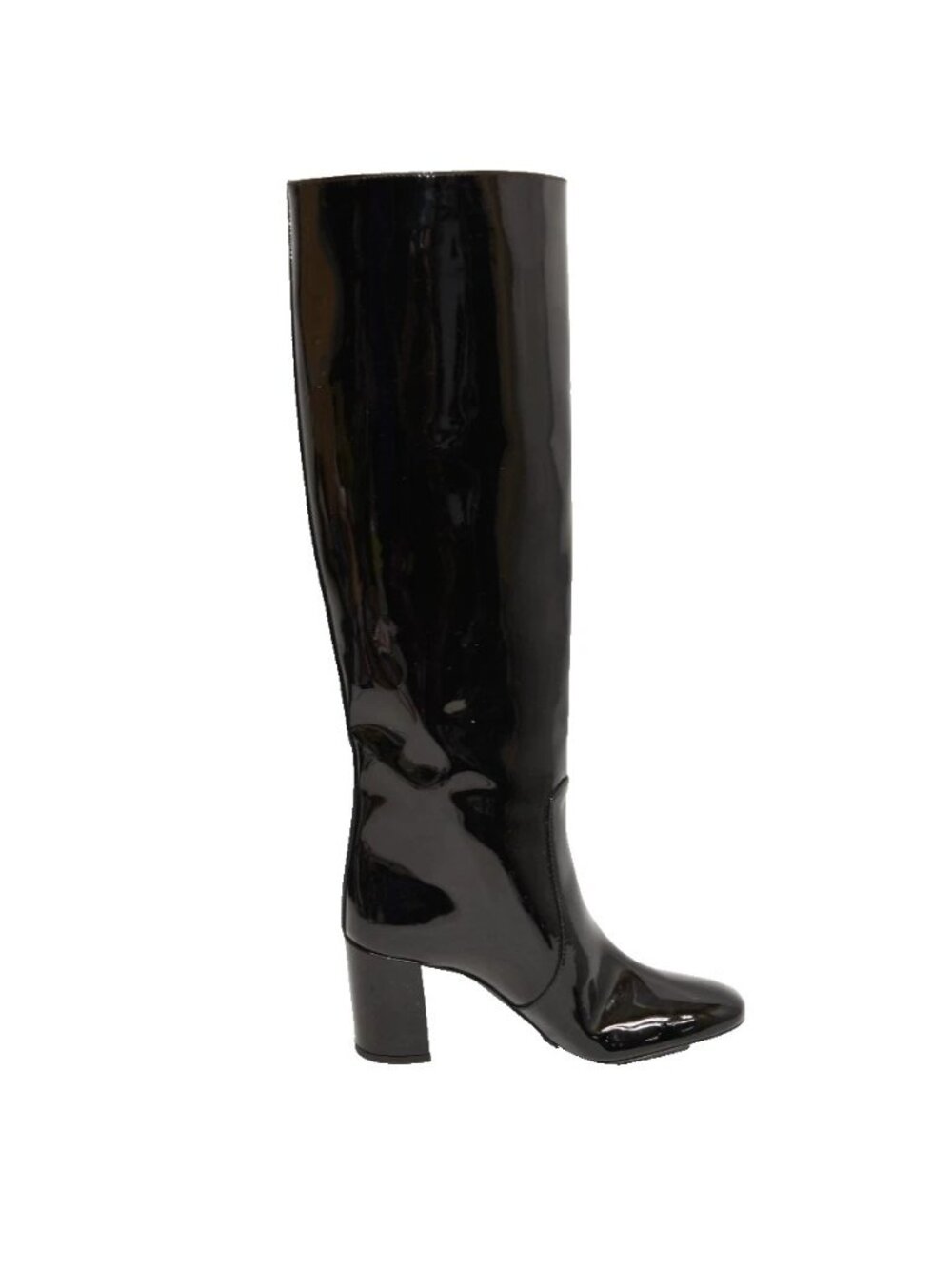 New! Saint Laurent "WHO" Patent Leather Boot Black Size 8.5 M 38.5